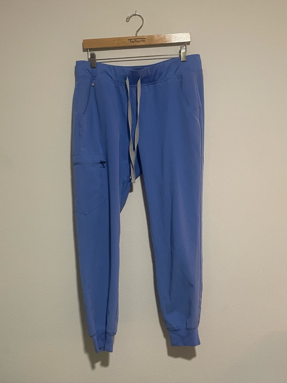 FIGS Blue Technical Collection Nurse Scrub Pants, Size Large